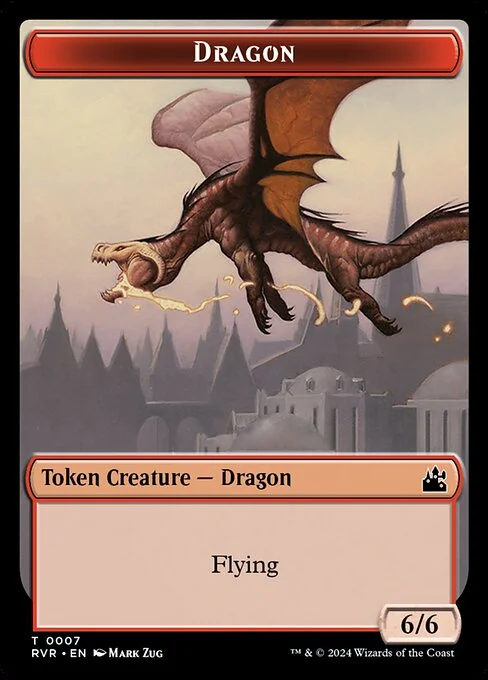 Dragon, carta Magic di tipo Token Creature — Dragon illustrata da Mark Zug