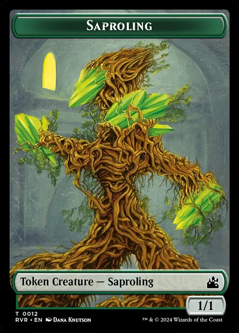 Saproling, carta Magic di tipo Token Creature — Saproling illustrata da Dana Knutson
