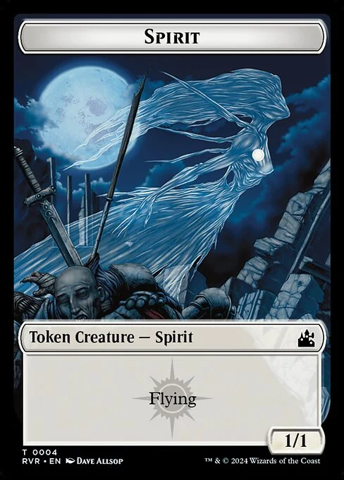 Spirit, carta Magic di tipo Token Creature — Spirit illustrata da Dave Allsop