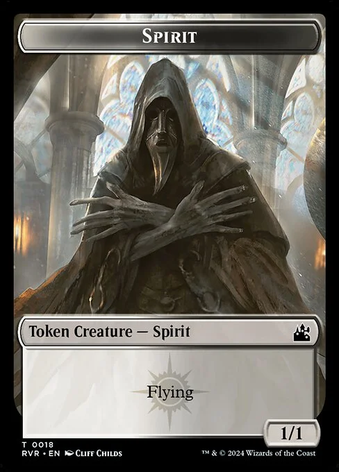 Spirit, carta Magic di tipo Token Creature — Spirit illustrata da Cliff Childs