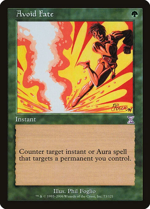 Avoid Fate, carta Magic di tipo Instant illustrata da Phil Foglio