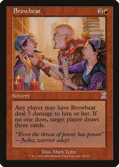 Browbeat, carta Magic di tipo Sorcery illustrata da Mark Tedin