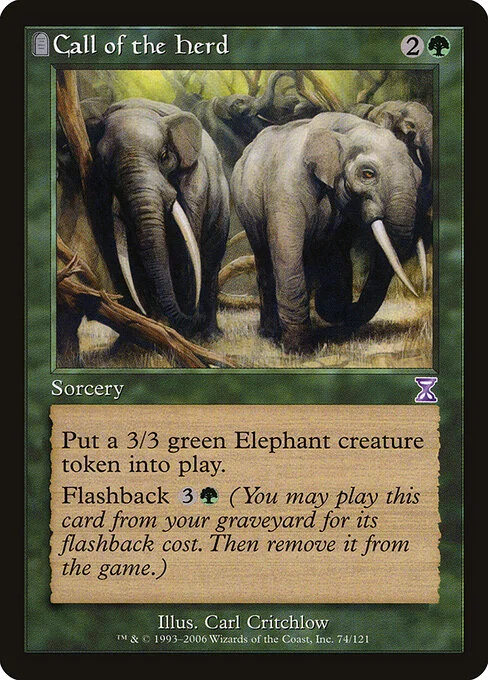Call of the Herd, carta Magic di tipo Sorcery illustrata da Carl Critchlow