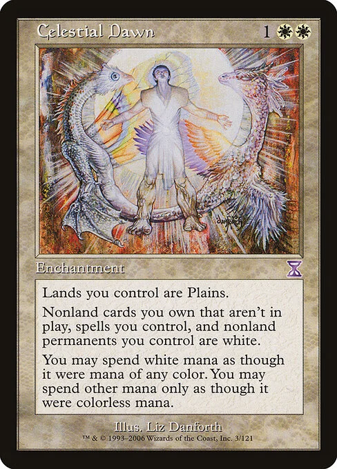 Celestial Dawn, carta Magic di tipo Enchantment illustrata da Liz Danforth