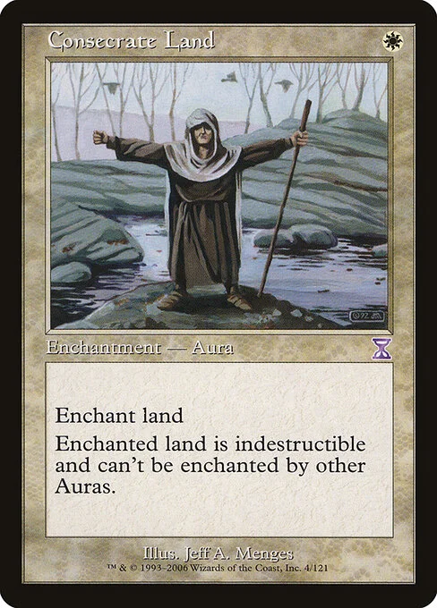 Consecrate Land, carta Magic di tipo Enchantment — Aura illustrata da Jeff A. Menges