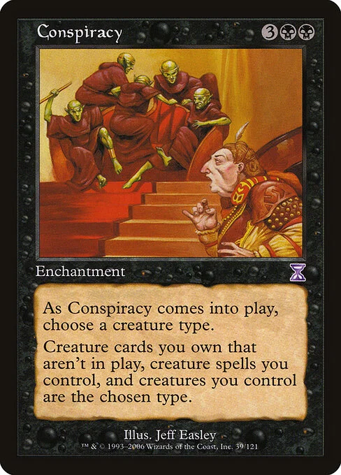 Conspiracy, carta Magic di tipo Enchantment illustrata da Jeff Easley
