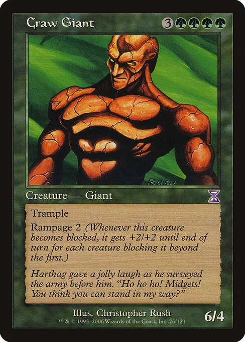 Craw Giant, carta Magic di tipo Creature — Giant illustrata da Christopher Rush