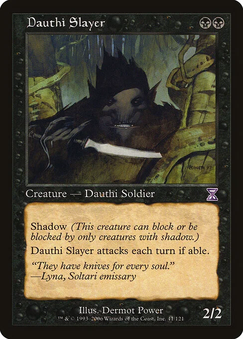 Dauthi Slayer, carta Magic di tipo Creature — Dauthi Soldier illustrata da Dermot Power