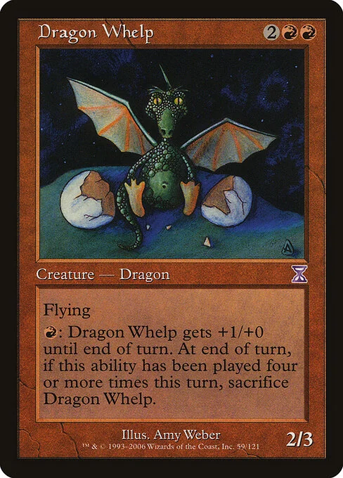 Dragon Whelp, carta Magic di tipo Creature — Dragon illustrata da Amy Weber