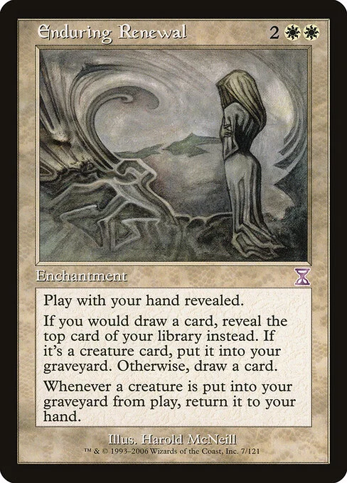 Enduring Renewal, carta Magic di tipo Enchantment illustrata da Harold McNeill