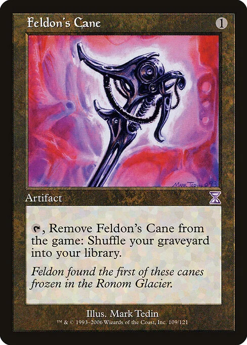 Feldon's Cane, carta Magic di tipo Artifact illustrata da Mark Tedin
