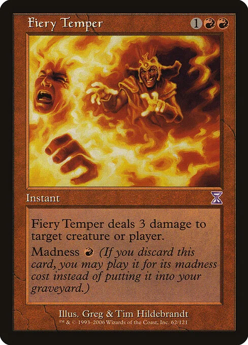Fiery Temper, carta Magic di tipo Instant illustrata da Greg Hildebrandt