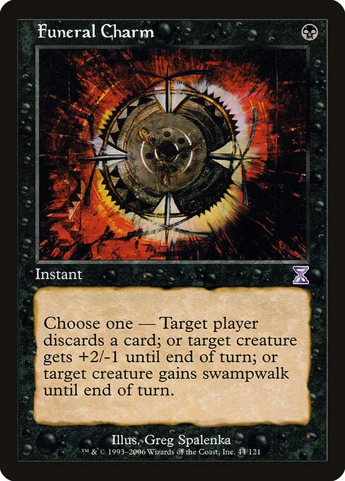 Funeral Charm, carta Magic di tipo Instant illustrata da Greg Spalenka