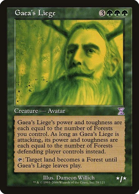 Gaea's Liege, carta Magic di tipo Creature — Avatar illustrata da Dameon Willich