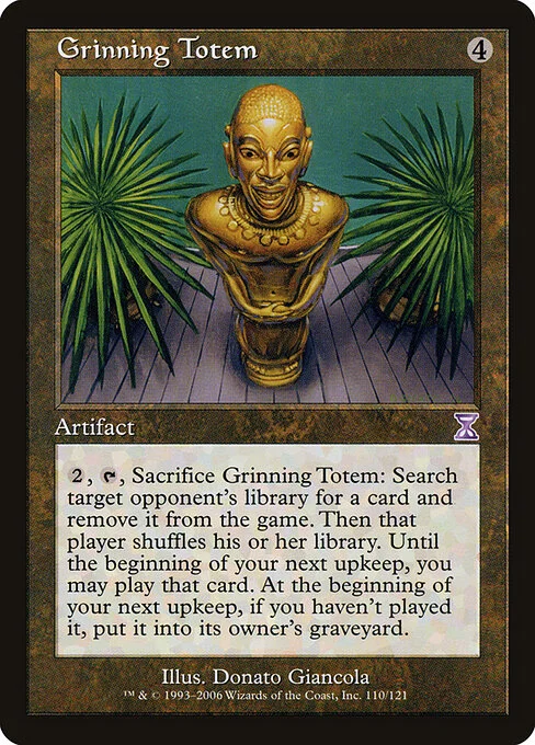 Grinning Totem, carta Magic di tipo Artifact illustrata da Donato Giancola