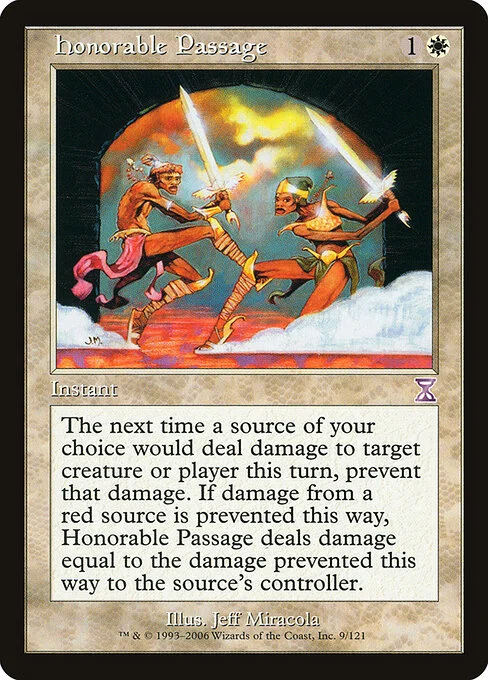 Honorable Passage, carta Magic di tipo Instant illustrata da Jeff Miracola