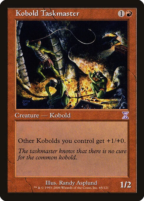 Kobold Taskmaster, carta Magic di tipo Creature — Kobold illustrata da Randy Asplund-Faith