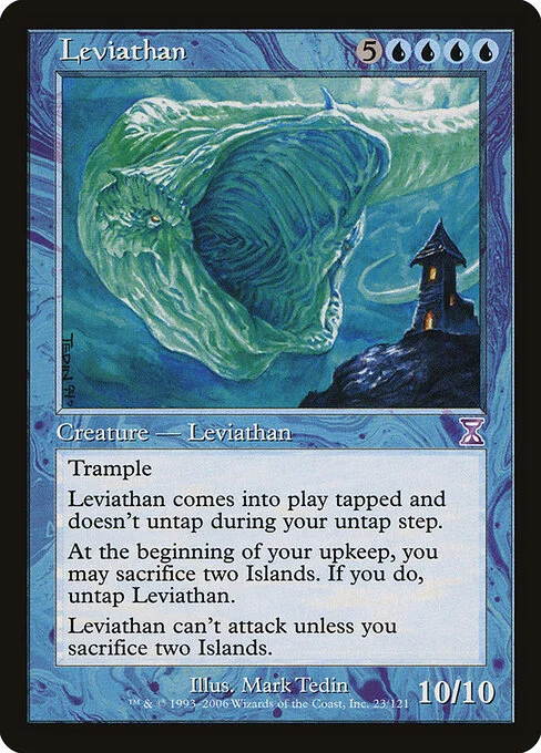 Leviathan, carta Magic di tipo Creature — Leviathan illustrata da Mark Tedin