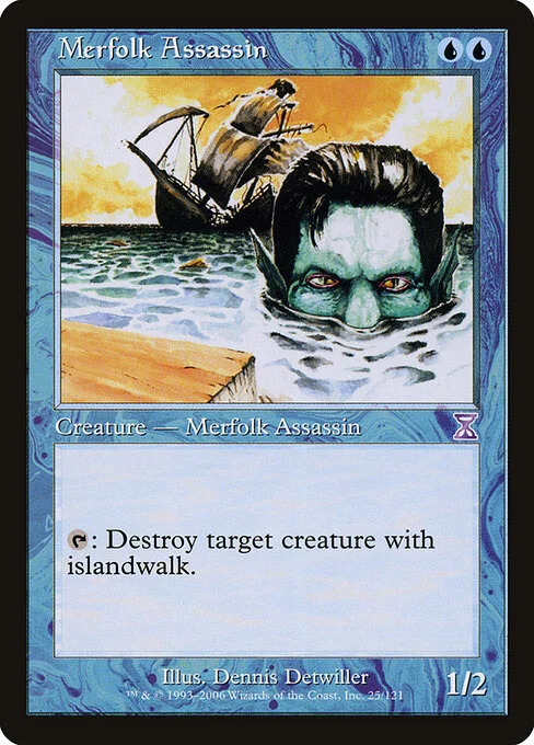 Merfolk Assassin, carta Magic di tipo Creature — Merfolk Assassin illustrata da Dennis Detwiller