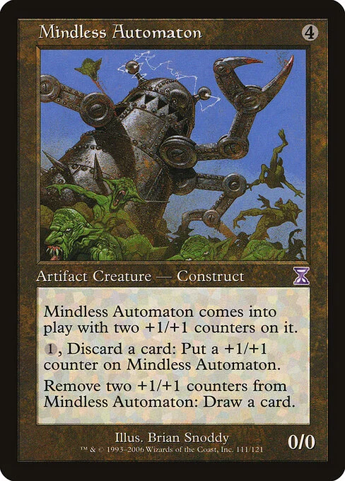 Mindless Automaton, carta Magic di tipo Artifact Creature — Construct illustrata da Brian Snõddy
