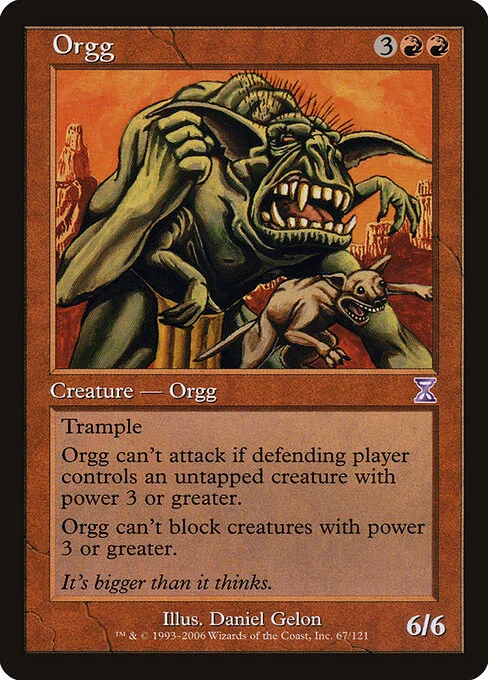 Orgg, carta Magic di tipo Creature — Orgg illustrata da Daniel Gelon