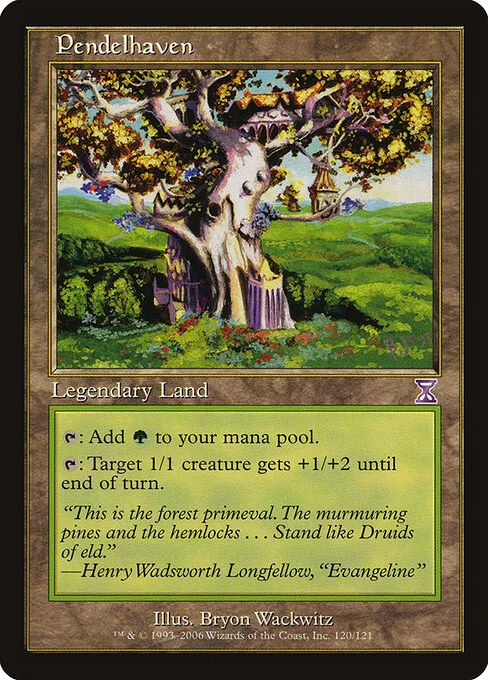 Pendelhaven, carta Magic di tipo Legendary Land illustrata da Bryon Wackwitz