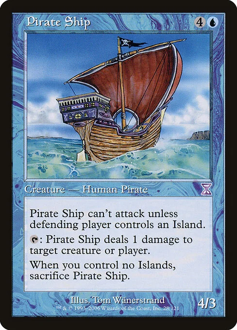 Pirate Ship, carta Magic di tipo Creature — Human Pirate illustrata da Tom Wänerstrand