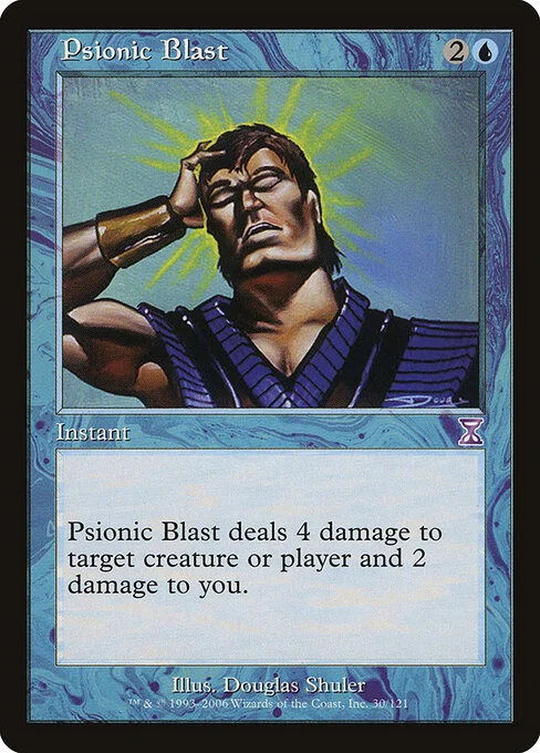 Psionic Blast, carta Magic di tipo Instant illustrata da Douglas Shuler