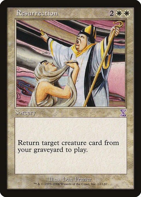 Resurrection, carta Magic di tipo Sorcery illustrata da Dan Frazier