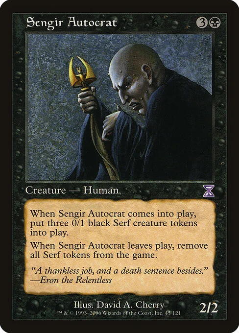 Sengir Autocrat, carta Magic di tipo Creature — Human illustrata da David A. Cherry