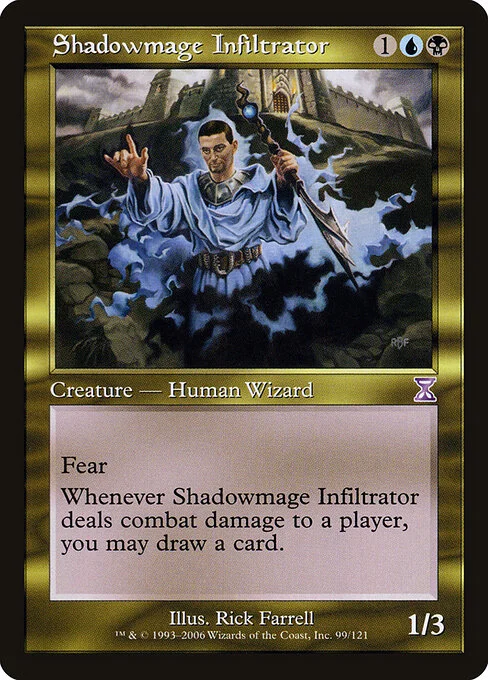 Shadowmage Infiltrator, carta Magic di tipo Creature — Human Wizard illustrata da Rick Farrell