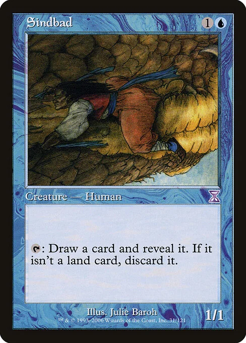 Sindbad, carta Magic di tipo Creature — Human illustrata da Julie Baroh