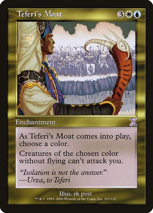 Teferi's Moat, carta Magic di tipo Enchantment illustrata da rk post