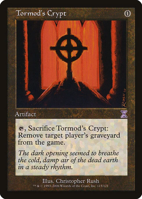 Tormod's Crypt, carta Magic di tipo Artifact illustrata da Christopher Rush