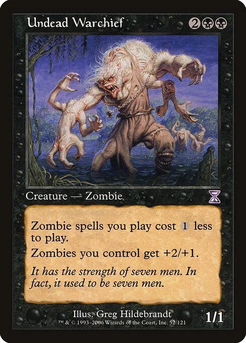 Undead Warchief, carta Magic di tipo Creature — Zombie illustrata da Greg Hildebrandt