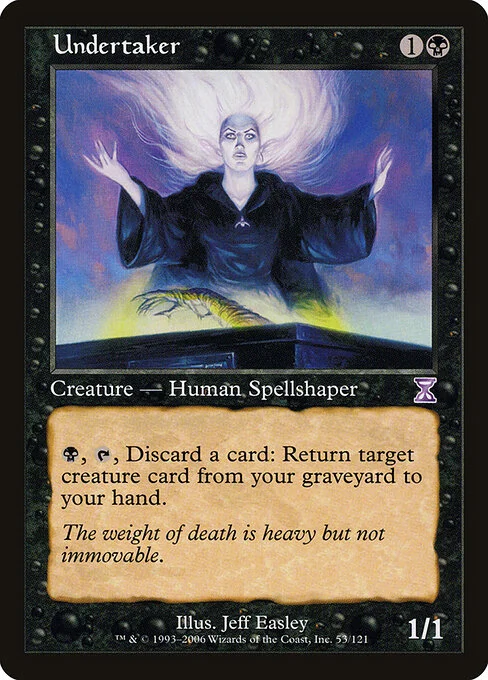 Undertaker, carta Magic di tipo Creature — Human Spellshaper illustrata da Jeff Easley