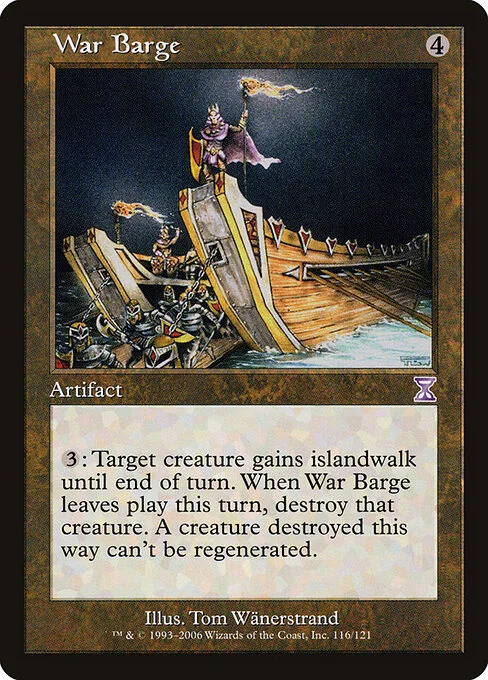 War Barge, carta Magic di tipo Artifact illustrata da Tom Wänerstrand