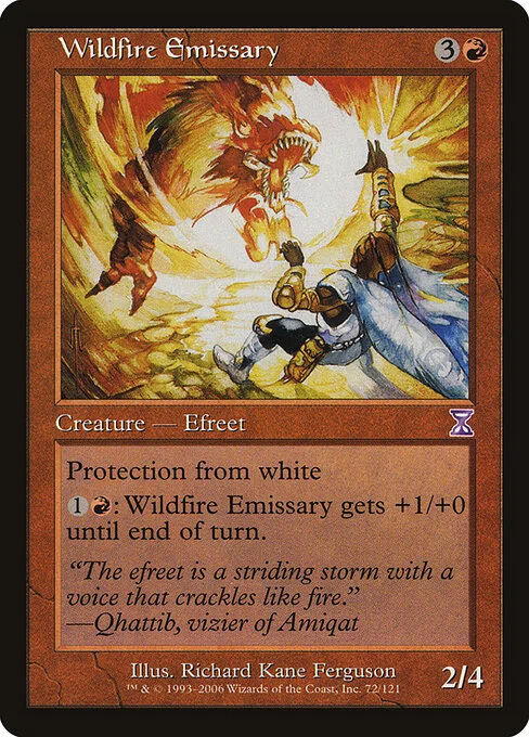 Wildfire Emissary, carta Magic di tipo Creature — Efreet illustrata da Richard Kane Ferguson