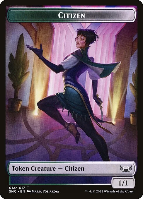 Citizen, carta Magic di tipo Token Creature — Citizen illustrata da Maria Poliakova