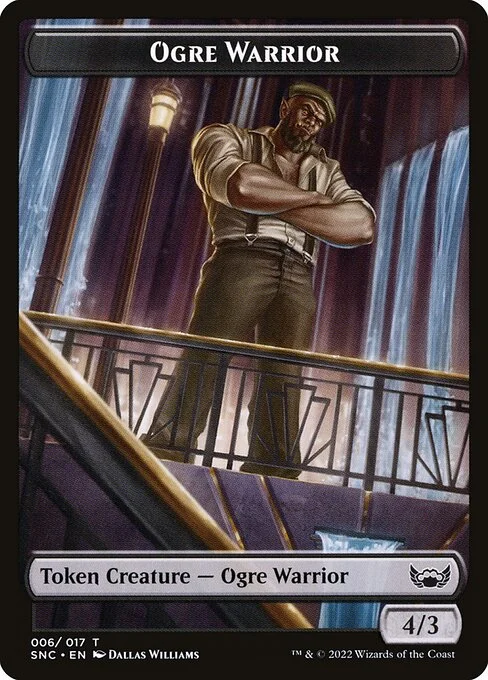 Ogre Warrior, carta Magic di tipo Token Creature — Ogre Warrior illustrata da Dallas Williams
