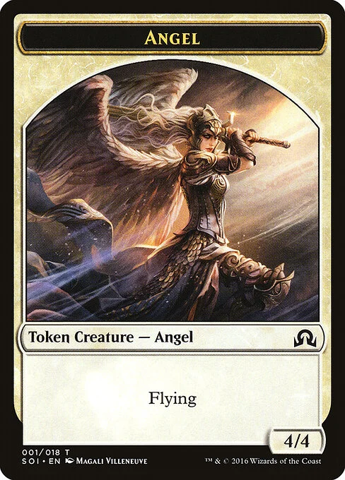 Angel, carta Magic di tipo Token Creature — Angel illustrata da Magali Villeneuve