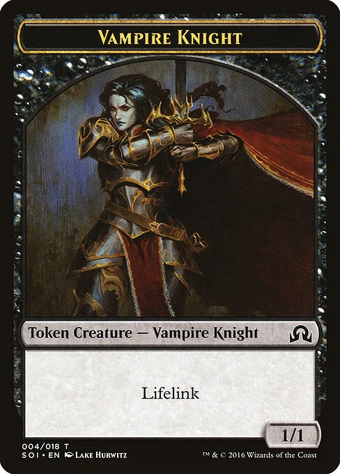 Vampire Knight, carta Magic di tipo Token Creature — Vampire Knight illustrata da Lake Hurwitz