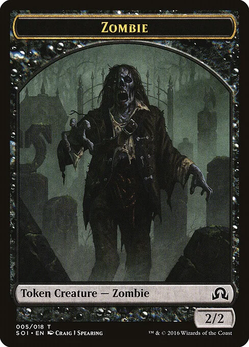 Zombie, carta Magic di tipo Token Creature — Zombie illustrata da Craig J Spearing