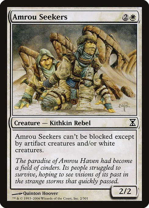 Amrou Seekers, carta Magic di tipo Creature — Kithkin Rebel illustrata da Quinton Hoover