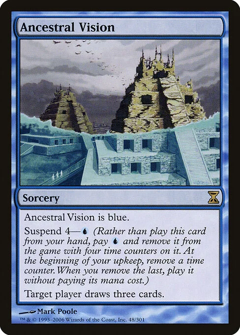 Ancestral Vision, carta Magic di tipo Sorcery illustrata da Mark Poole