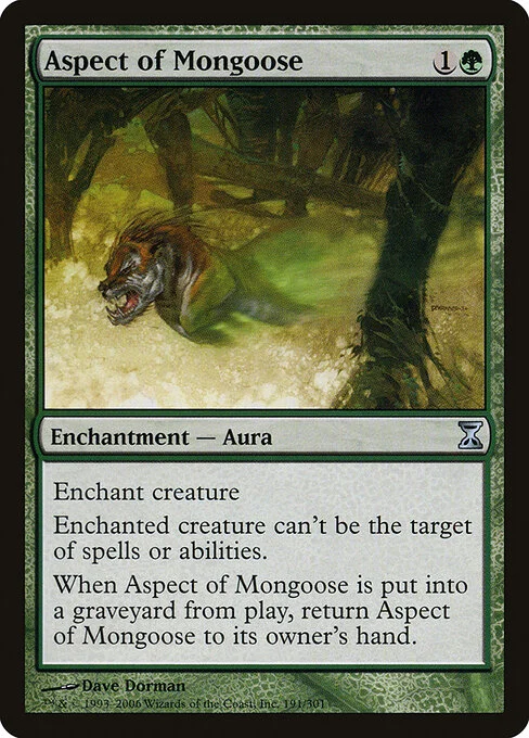 Aspect of Mongoose, carta Magic di tipo Enchantment — Aura illustrata da Dave Dorman