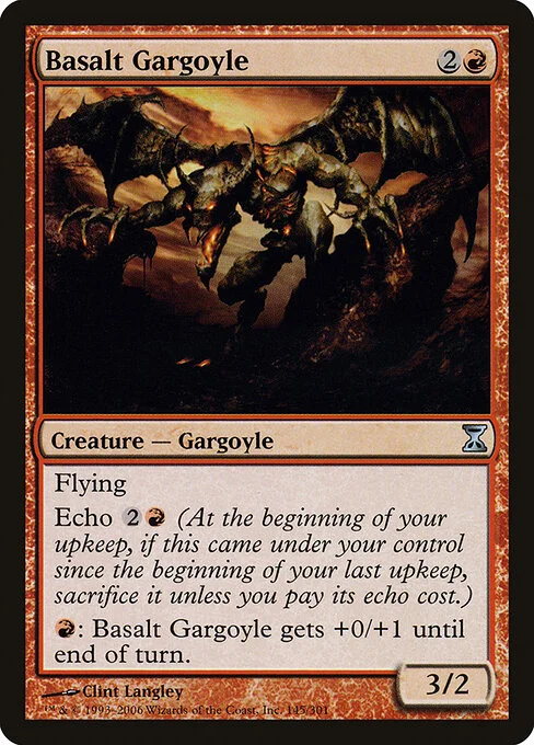 Basalt Gargoyle, carta Magic di tipo Creature — Gargoyle illustrata da Clint Langley