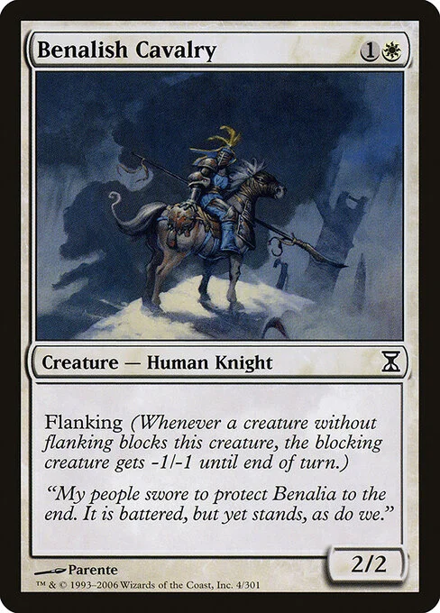 Benalish Cavalry, carta Magic di tipo Creature — Human Knight illustrata da Paolo Parente