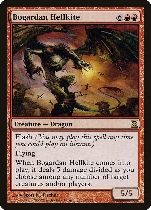 Bogardan Hellkite, carta Magic di tipo Creature — Dragon illustrata da Scott M. Fischer