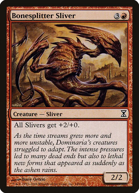 Bonesplitter Sliver, carta Magic di tipo Creature — Sliver illustrata da Dany Orizio